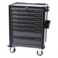 Тележка инструментальная 7 секций с полкой для тары (JTC-5637) JTC