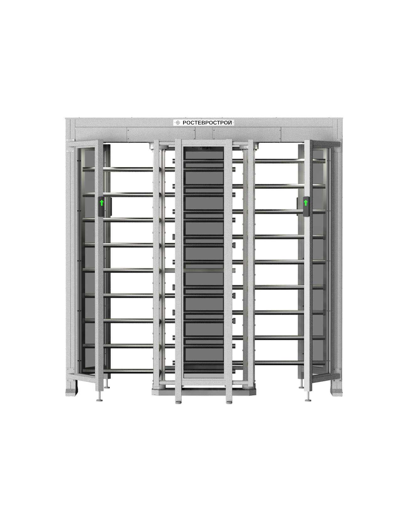 Полноростовой роторный двух проходной 4-х лопастной турникет «ПР2С/4М2 У» модификации 2019 года